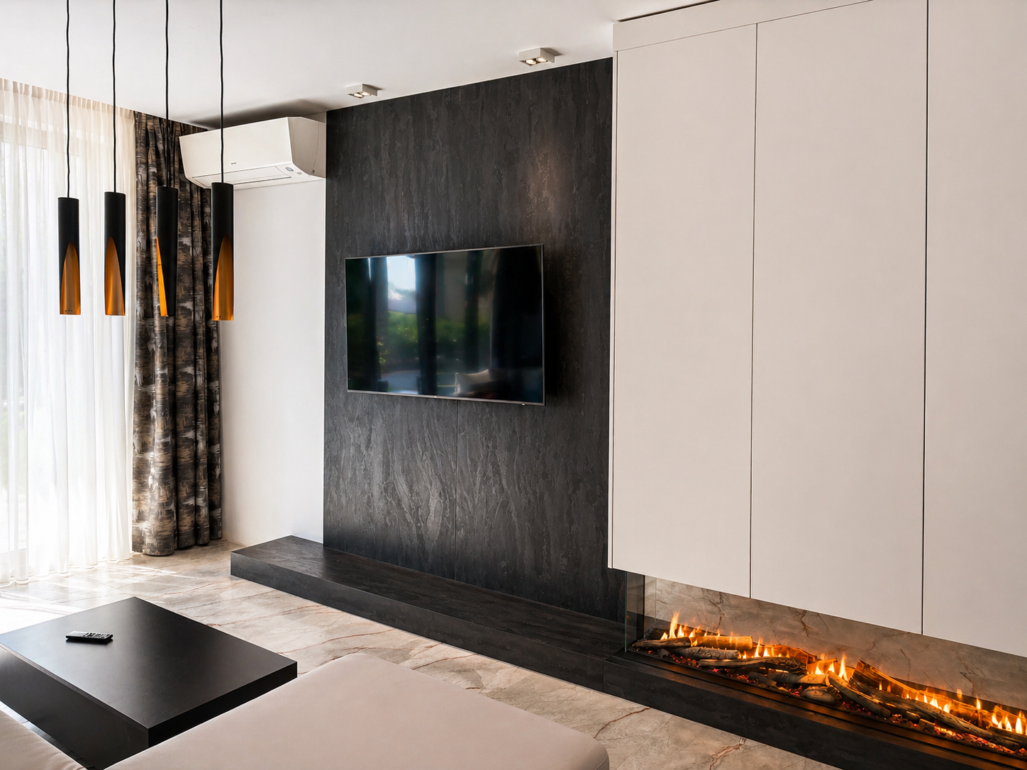 Livingbereich unten mit TV